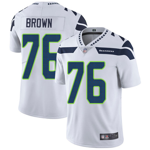 Seattle Seahawks Limited White Men Duane Brown Road Jersey NFL Football 76 Vapor Untouchable